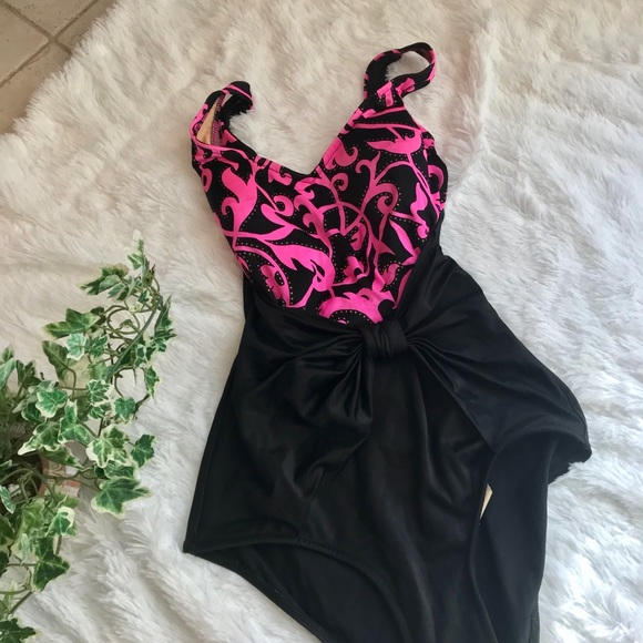 Vintage illusions bathing suit Sz 8 - Picture 2 of 6